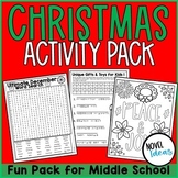 Christmas Word Search Activity Puzzles Cryptogram Coloring