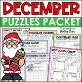 Christmas Word Search and December Puzzles Packet