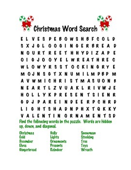Christmas Word Search and Scramble by Ms Samantha | TpT