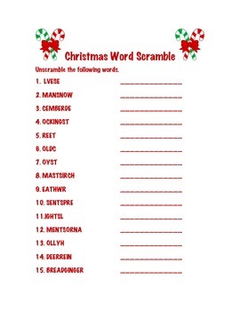 Christmas Word Search and Scramble by Ms Samantha | TpT