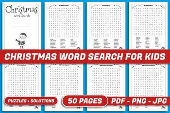 Preview of Christmas Word Search for Kids | activity book