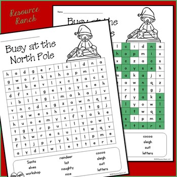 Christmas Word Searches by Resource Ranch | Teachers Pay Teachers