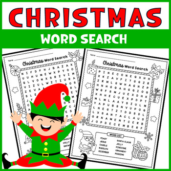 Christmas Word Searches by Owl Class Room | TPT