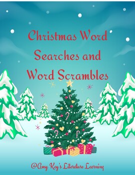 Preview of Christmas Word Searches and Word Scrambles Puzzles for Middle and High School