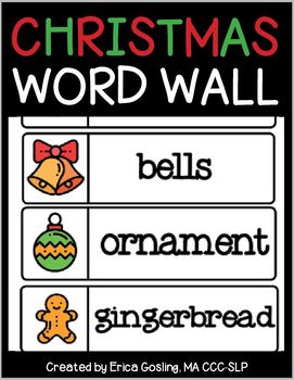 Preview of Christmas Word Wall - FREEBIE!