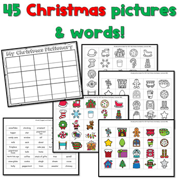 Christmas Word Wall Vocabulary DIY by Mind Tree Class | TPT