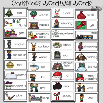 Christmas Word Wall Words by Teaching Elementary and Beyond  TpT