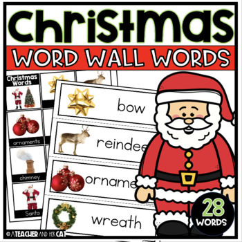 Preview of Christmas Word Wall with Real Photos