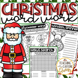 Christmas Word Work Activities NO PREP and Use with ANY Wo