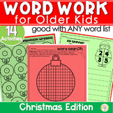 Christmas Word Work Spelling Activities & Practice for ANY
