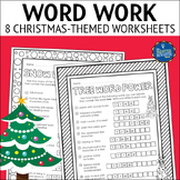 Christmas Word Work Worksheets