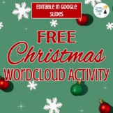 Christmas WordCloud Activity - Editable in Google Slides!