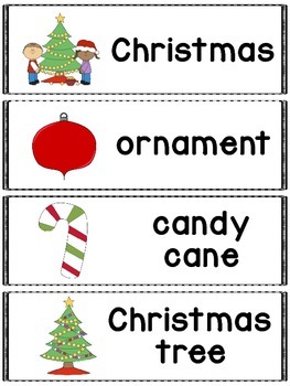 Christmas Words by Mrs W | Teachers Pay Teachers