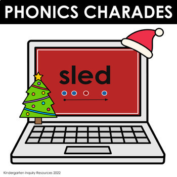 Preview of Christmas Words Decodable Phonics Charades | Digital Reading & Drama Game