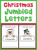 Christmas Words  jumbled letters