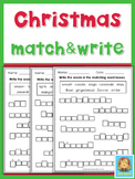 Christmas Vocabulary  match and write