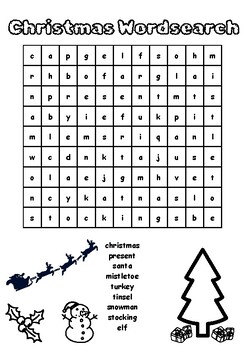 Christmas Wordsearch by Hannah Piper | TPT