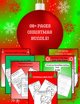 Preview of Christmas Worksheet Bundle PreK-2nd