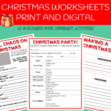 Christmas Worksheets Activities Digital and Printable ESL