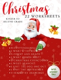 Christmas Worksheets: Cryptograms, Counting, Graphs, Symme