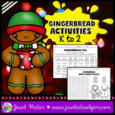 Christmas Worksheets Gingerbread Man Activities Kindergart