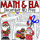 Christmas Worksheets - Math Phonics Grammar - December Activities