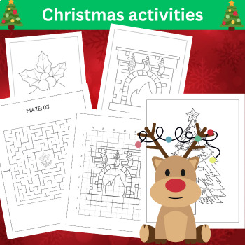 Preview of Christmas Worksheets No Prep Literacy Activities Fun 1st 2nd Grade