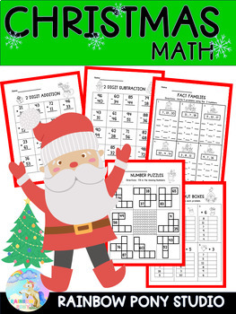 Christmas Worksheets No Prep Math Activities Fun 1st 2nd Grade | TPT