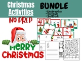 Christmas No prep worksheets including Winter symmetry,sub