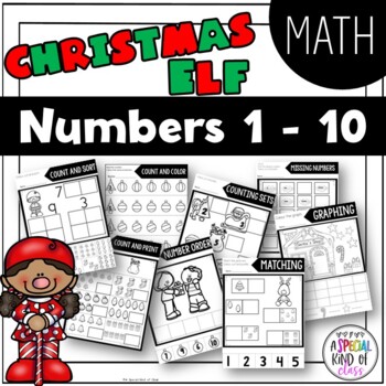 Preview of Christmas Kindergarten No Prep Numbers 1 to 10