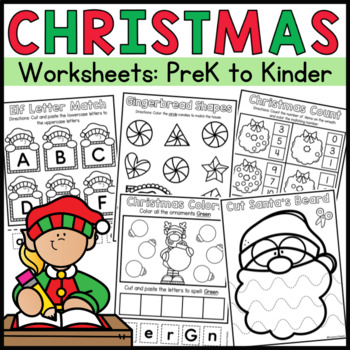 Christmas Worksheets Preschool Morning Work by Preschool Packets
