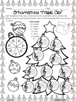 Christmas Worksheets For Music By Trinitymusic 