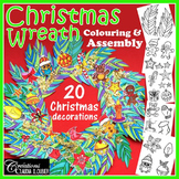 Christmas Wreath : 20 Christmas decorations - Print and color