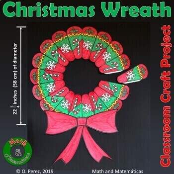 Preview of Christmas Wreath Activity - Door Decoration - Christmas Collaborative Craft