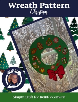 Preview of Christmas Wreath FREE Reinforcer for Articulation Phonological Language Drills