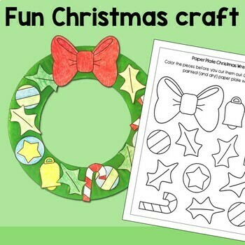 Paper Plate Christmas Craft (with FREE Printables) • In the Bag