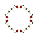 Christmas Wreath Section Templates Clip Art