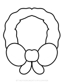 Christmas Wreath (Template/Coloring Page)