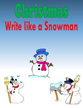 Preview of Write like a Snowman for Christmas - Spanish and English