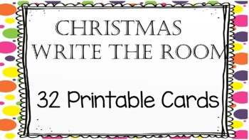 Christmas Write The Room; 32 Printables. By Page 394 Creations | TPT