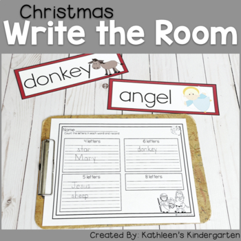 Preview of Christmas Write the Room-Christian themed