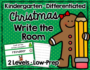 Preview of Christmas Write the Room Kindergarten