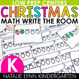 Christmas Write the Room Kindergarten MATH Centers for Dec