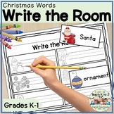 Christmas Words Write the Room Literacy Centers for Grades K-1