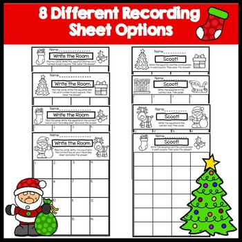 Christmas Write the Room/Scoot 2-Digit Addition & Subtraction With ...