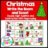 Christmas Write the Room/Scoot 2-Digit Addition & Subtract