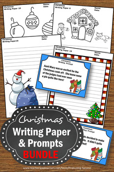 Christmas Writing Activities BUNDLE, Christmas Writing Papers and Prompts