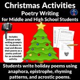 Christmas Writing Activities for Middle and High School St
