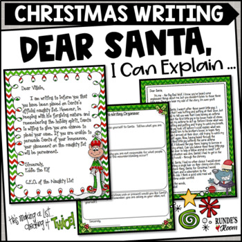 Preview of Christmas Writing Activity Dear Santa I Can Explain