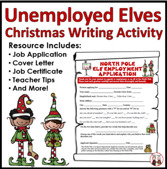 Preview of Christmas Writing Activity - Unemployed Elf